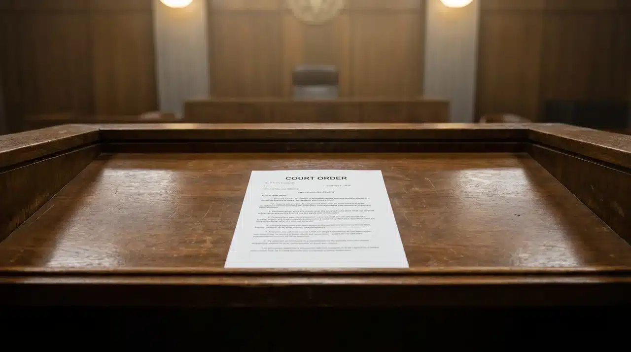 Court document marked with a rejection stamp representing AI-related legal sanctions