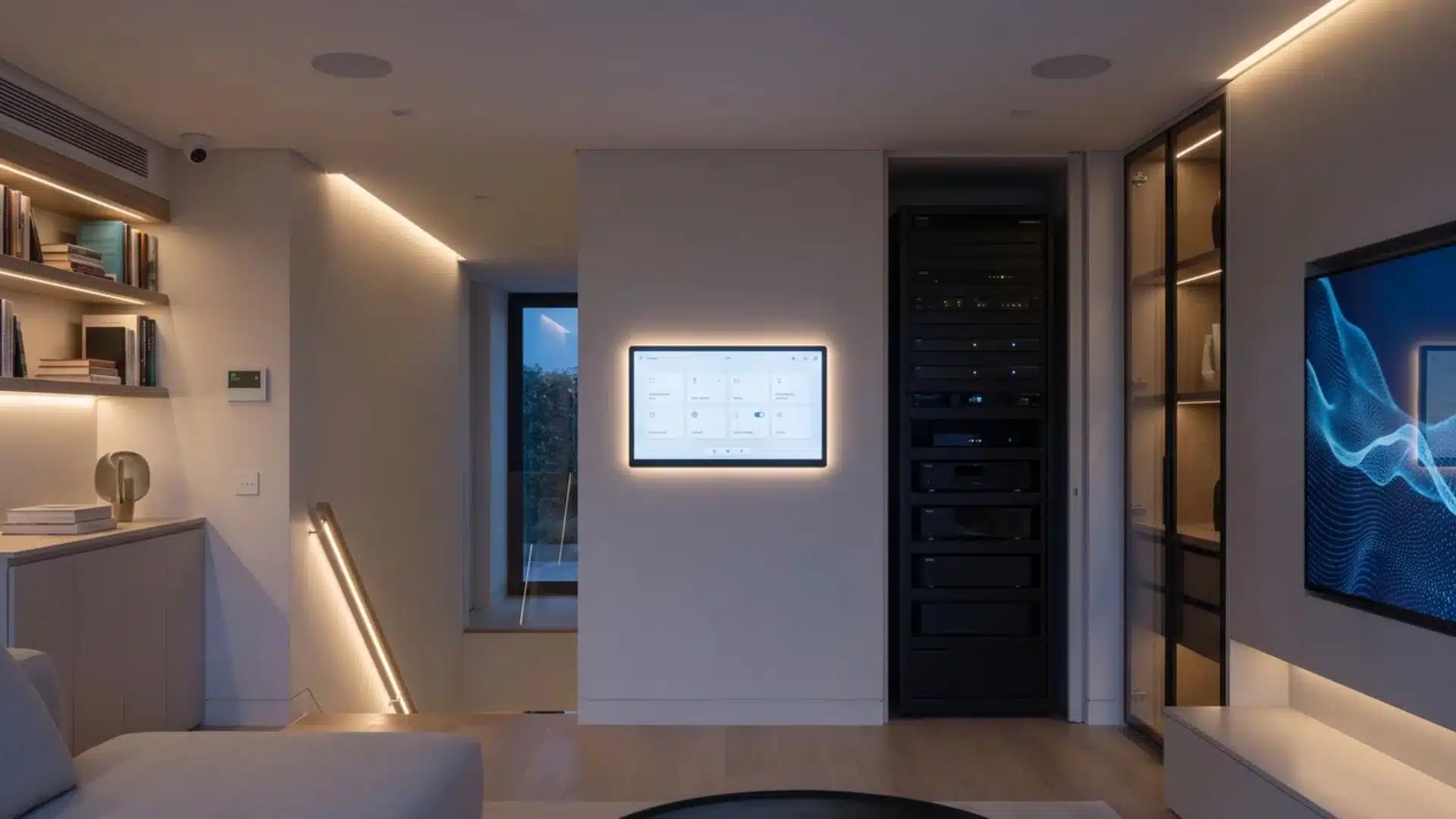 whole home automation system with integrated lighting and security controls