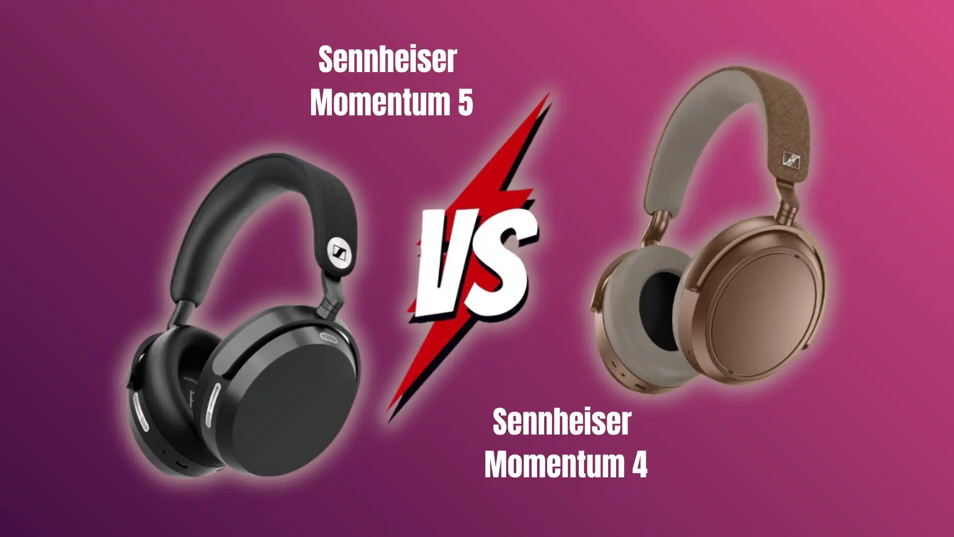 Sennheiser Momentum 5 vs Momentum 4 comparison showing design and feature differences