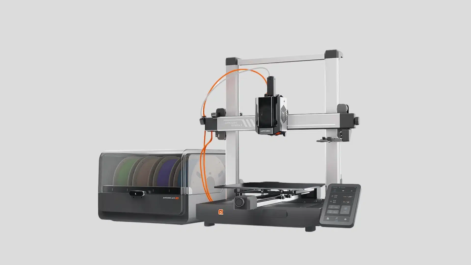 Anycubic Kobra 3 Combo 3D printer with ACE Pro multicolor filament system and touchscreen