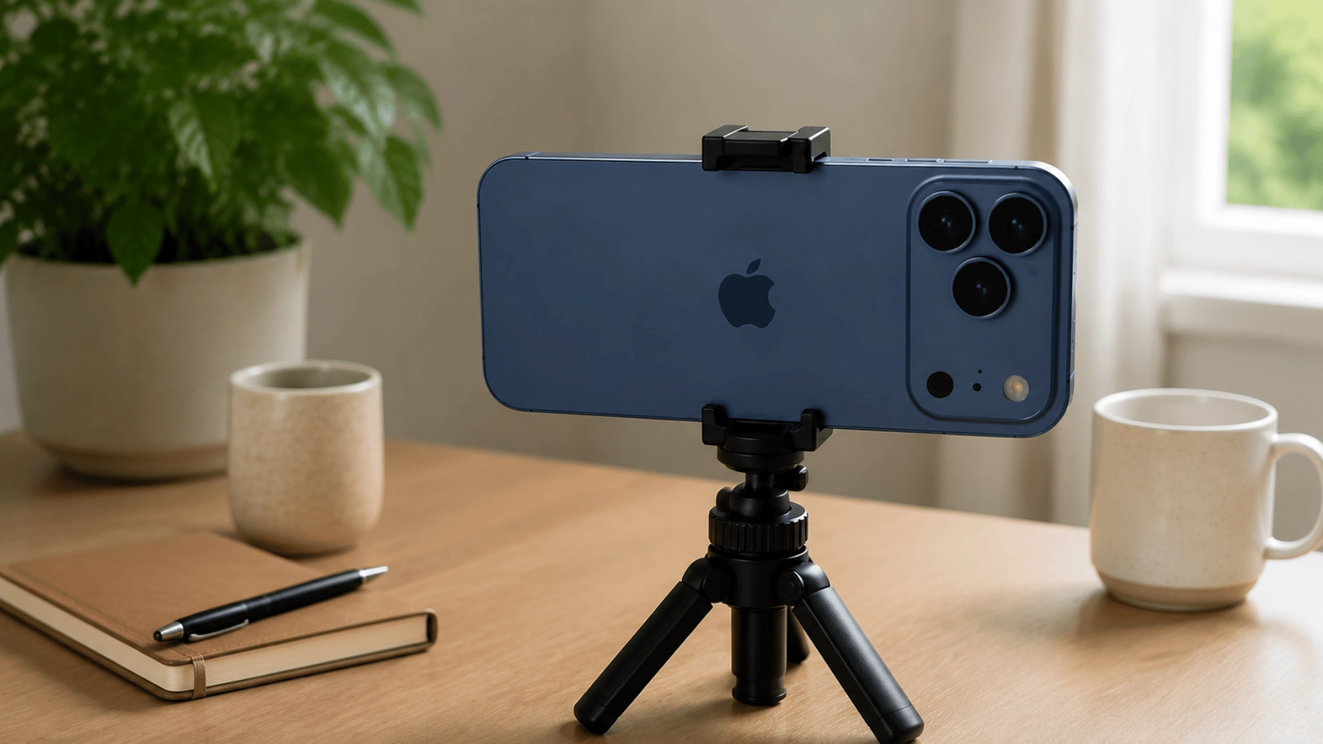 iPhone 17 Pro Max positioned for smartphone video recording