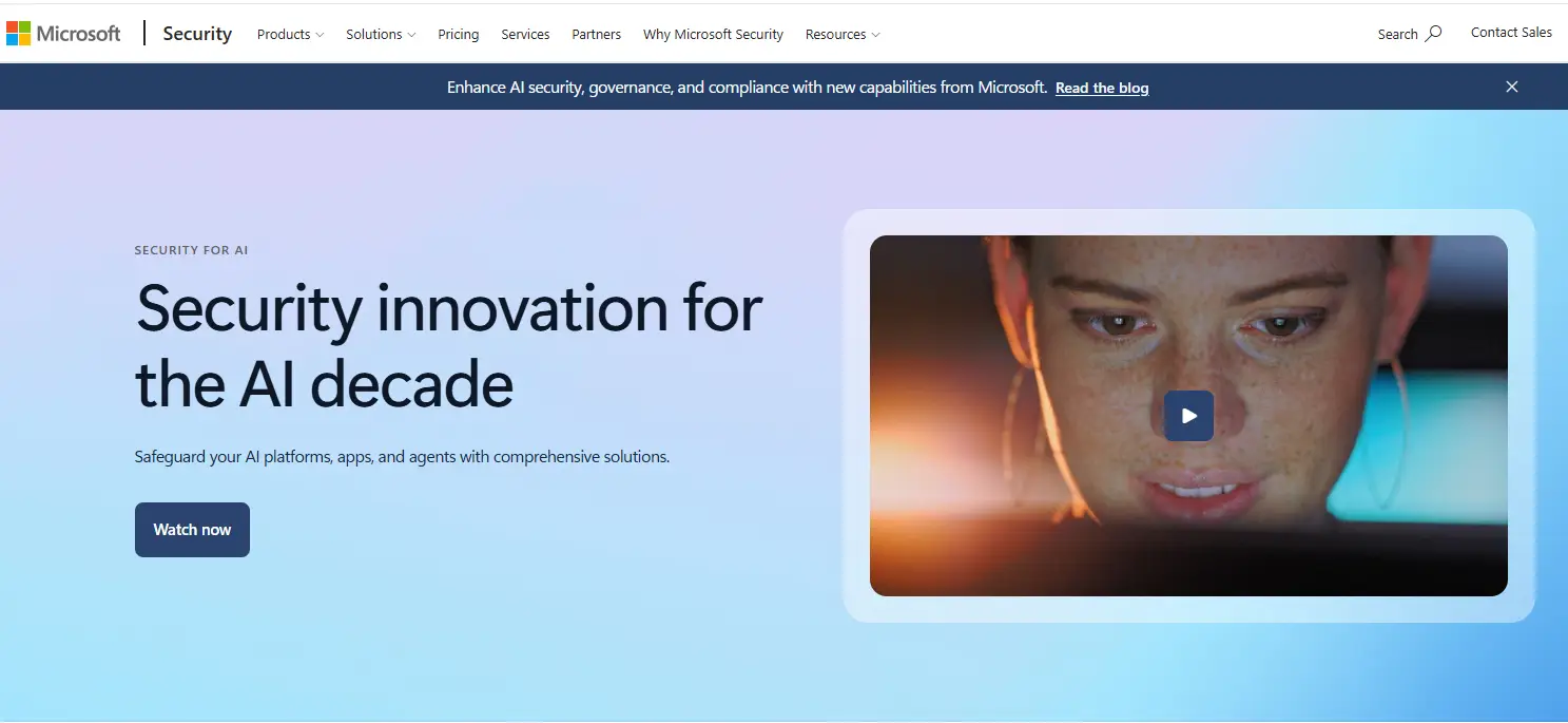 Person looking at a computer screen with colorful gradient background