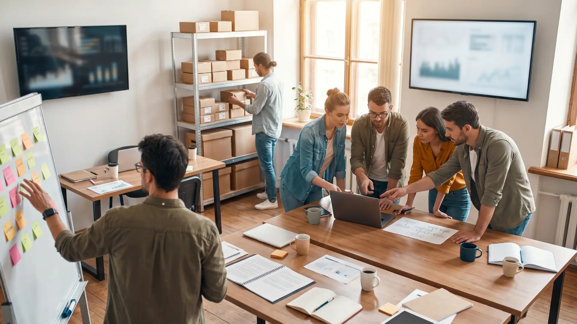 Team using automation to improve small business operations.